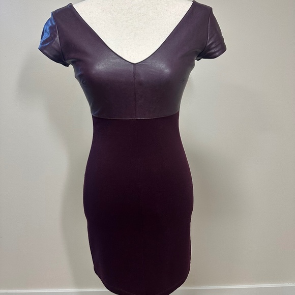 Bailey 44 Dante Faux Leather Detail Dress - Picture 3 of 14